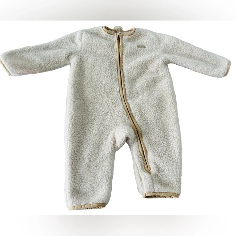 BearPaw Cream Sherpa onesie 6-9 months unisex